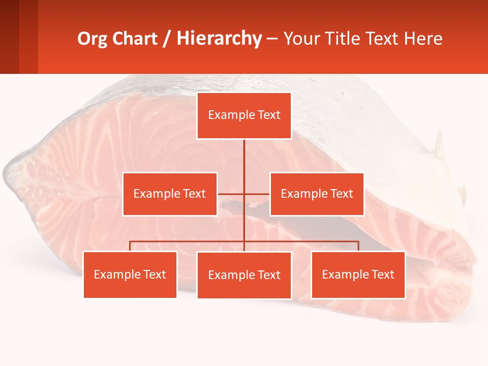 A Piece Of Salmon On A White Background PowerPoint Template