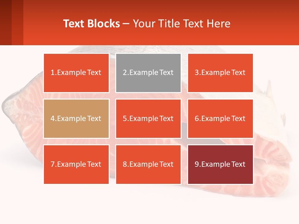 A Piece Of Salmon On A White Background PowerPoint Template