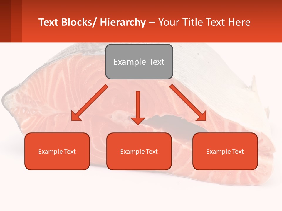 A Piece Of Salmon On A White Background PowerPoint Template