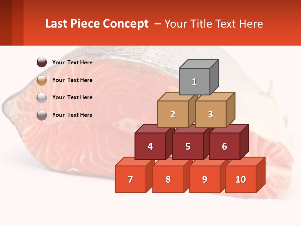 A Piece Of Salmon On A White Background PowerPoint Template