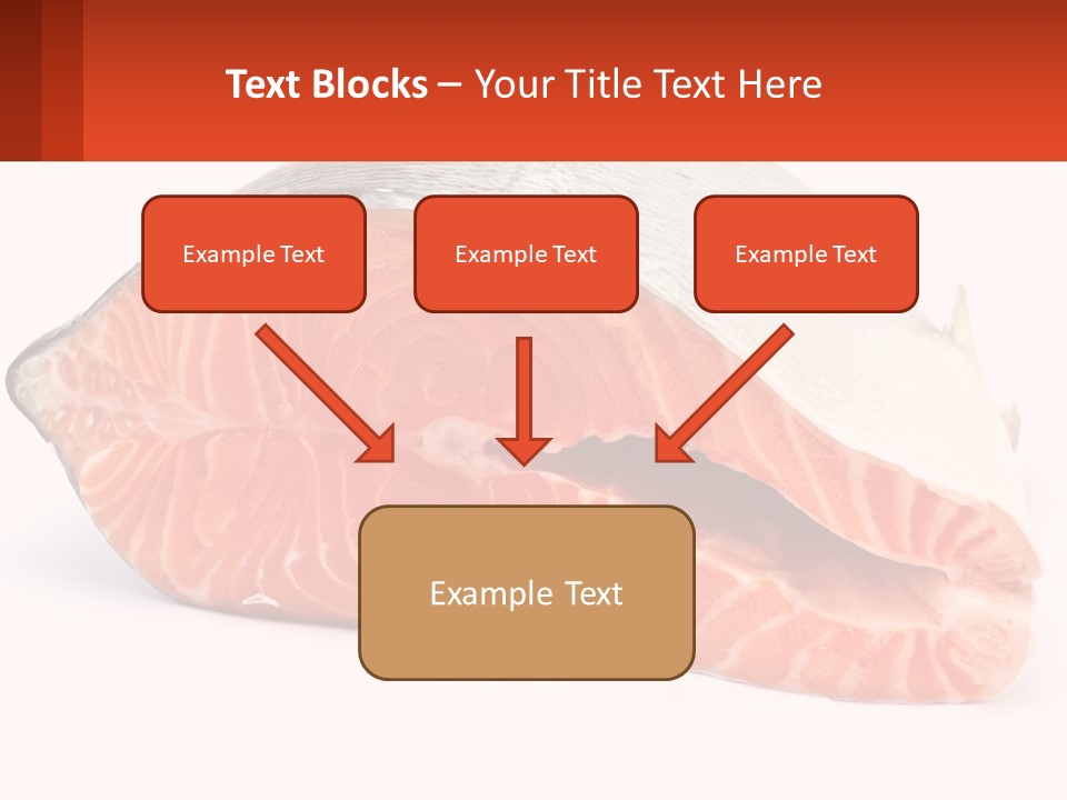 A Piece Of Salmon On A White Background PowerPoint Template