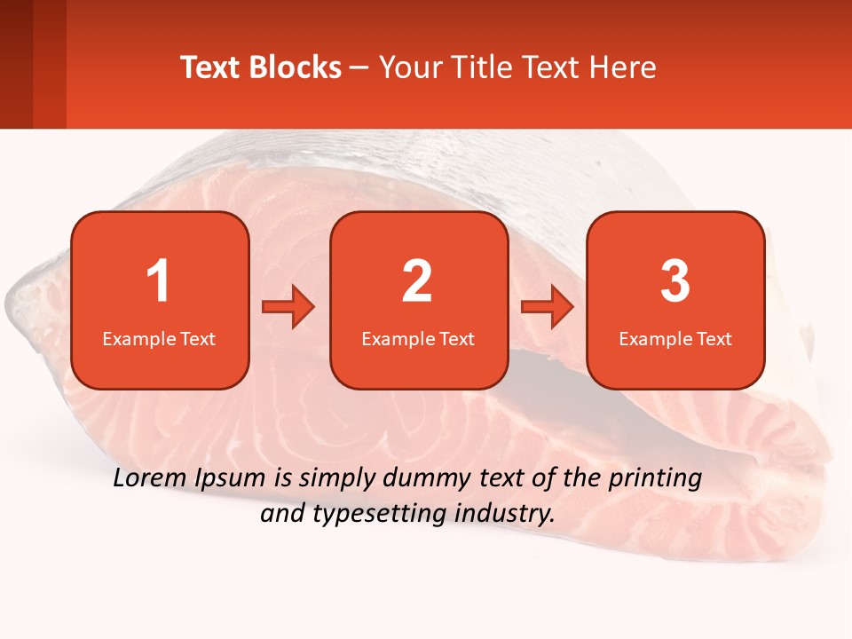 A Piece Of Salmon On A White Background PowerPoint Template