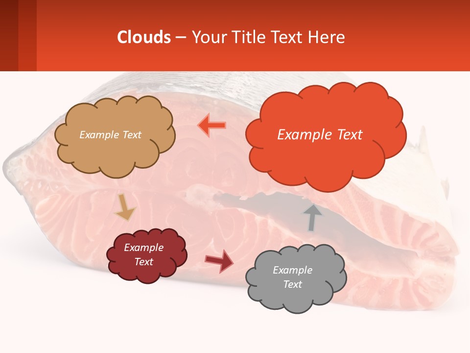 A Piece Of Salmon On A White Background PowerPoint Template