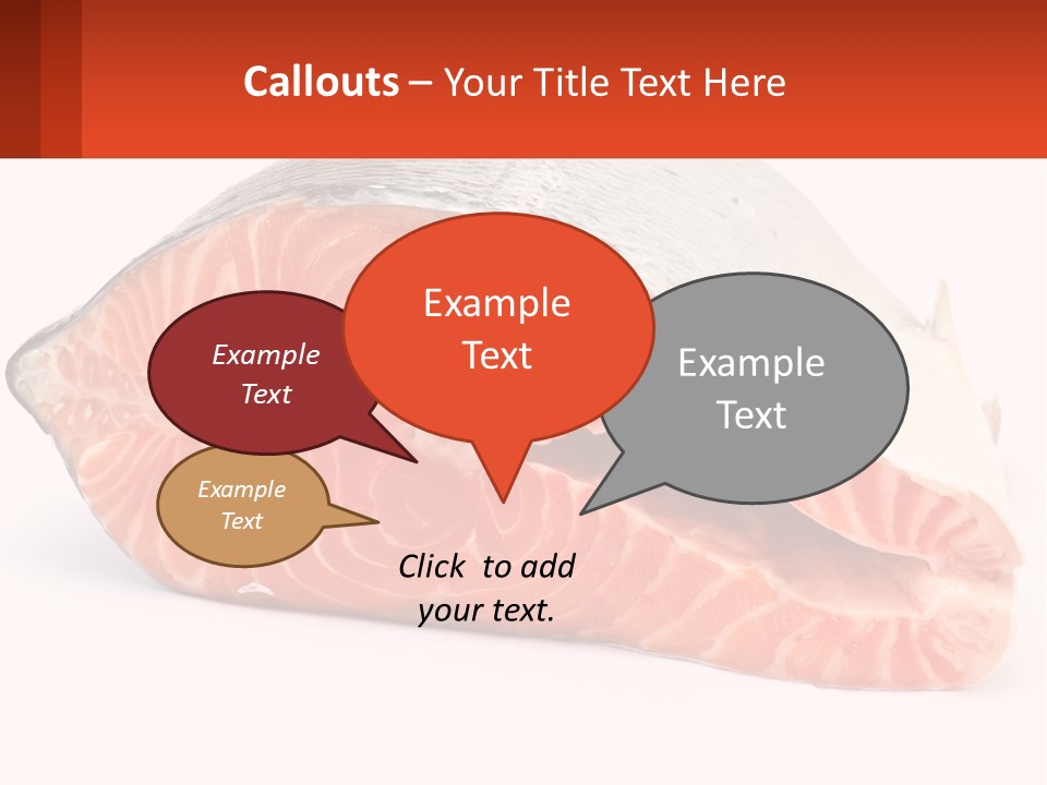A Piece Of Salmon On A White Background PowerPoint Template