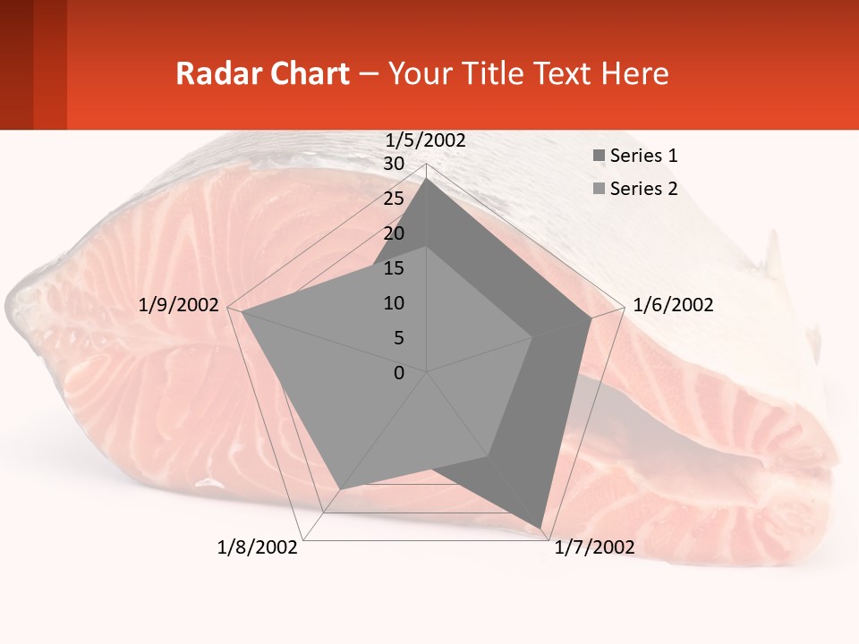 A Piece Of Salmon On A White Background PowerPoint Template