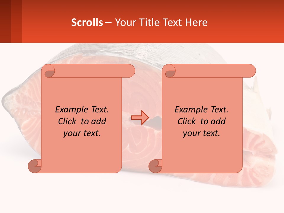 A Piece Of Salmon On A White Background PowerPoint Template