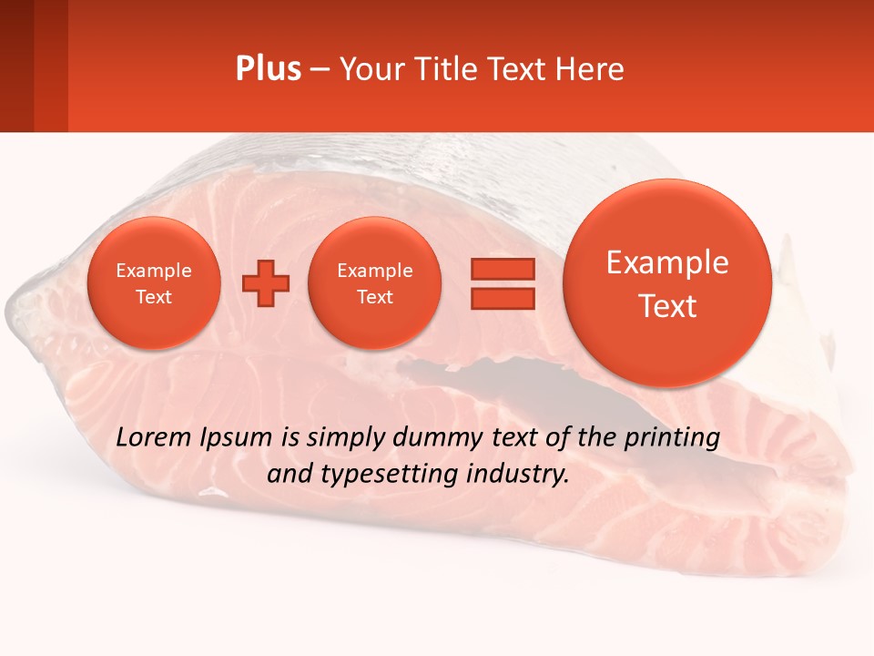 A Piece Of Salmon On A White Background PowerPoint Template