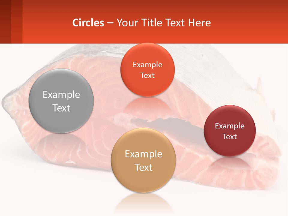 A Piece Of Salmon On A White Background PowerPoint Template