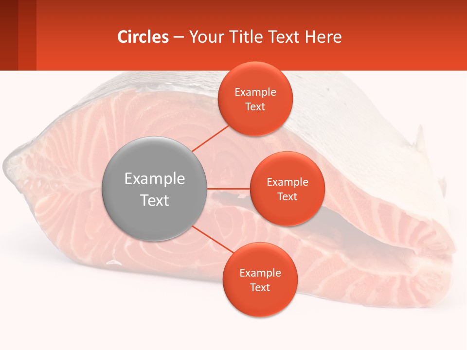A Piece Of Salmon On A White Background PowerPoint Template