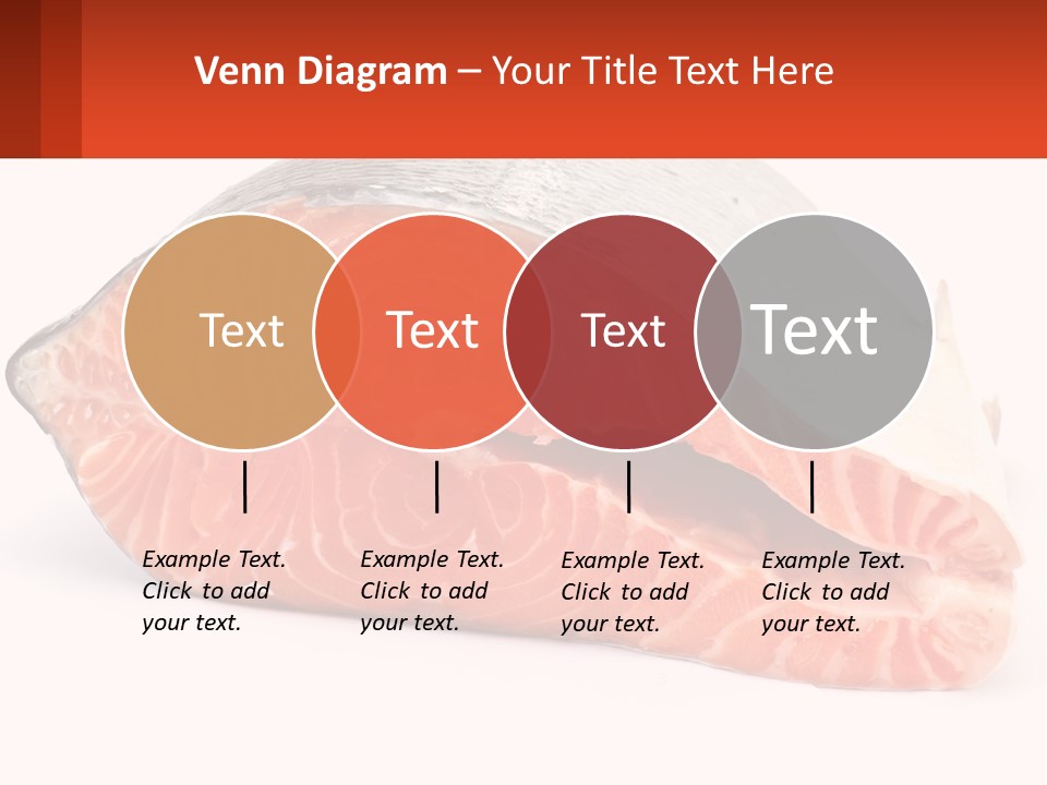 A Piece Of Salmon On A White Background PowerPoint Template