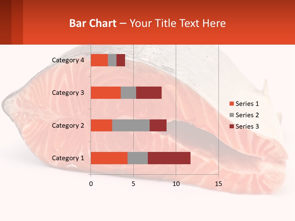 A Piece Of Salmon On A White Background PowerPoint Template