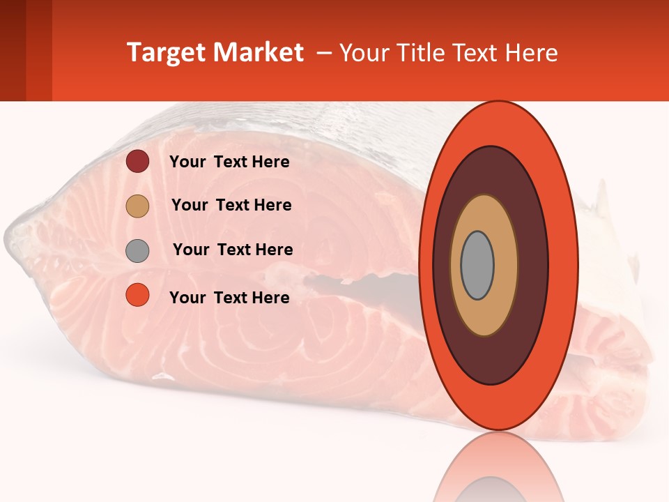 A Piece Of Salmon On A White Background PowerPoint Template