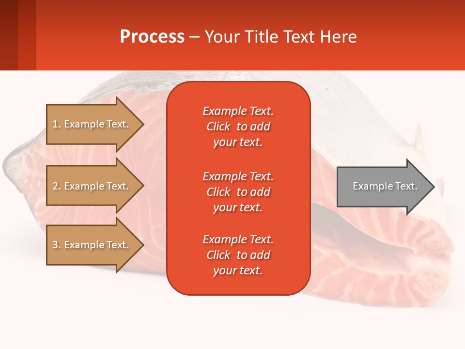 A Piece Of Salmon On A White Background PowerPoint Template