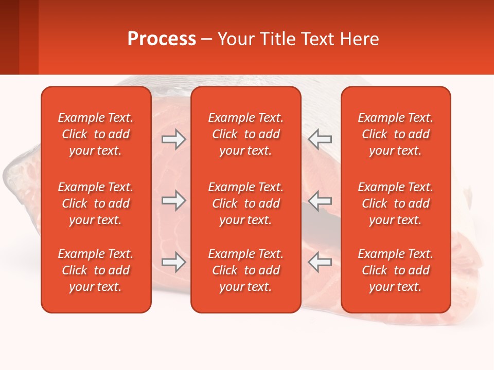 A Piece Of Salmon On A White Background PowerPoint Template