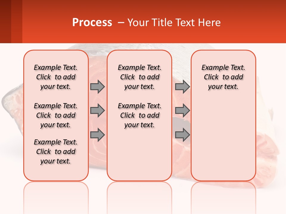 A Piece Of Salmon On A White Background PowerPoint Template