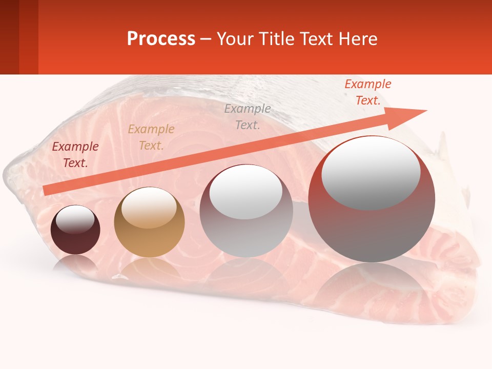 A Piece Of Salmon On A White Background PowerPoint Template