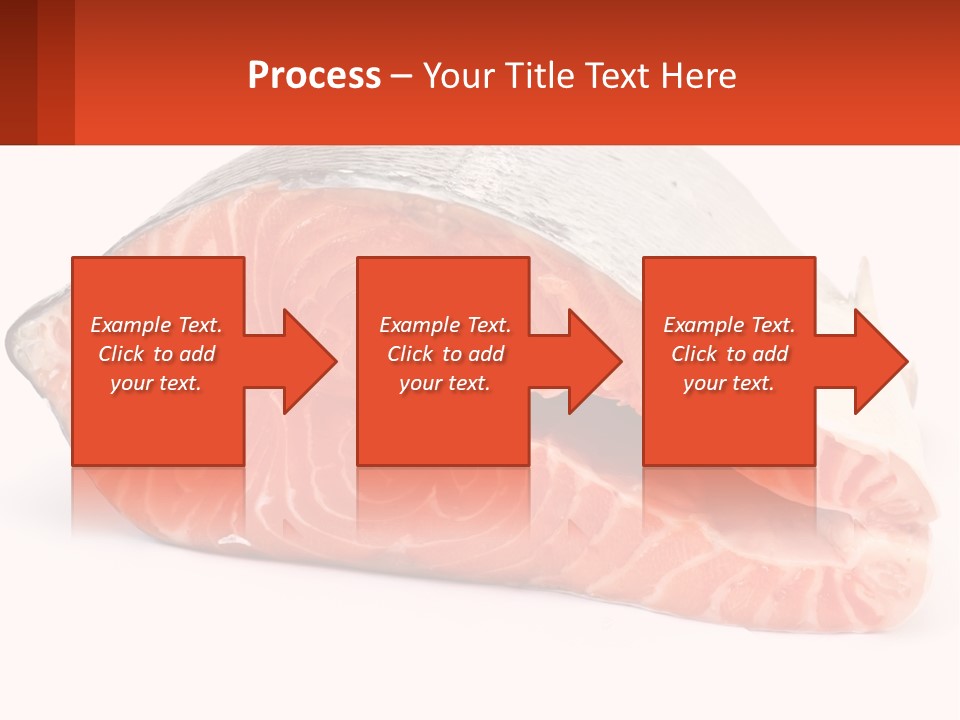 A Piece Of Salmon On A White Background PowerPoint Template