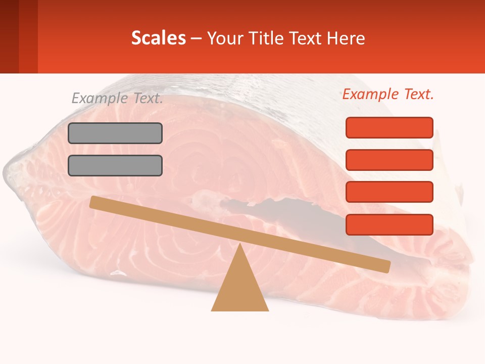 A Piece Of Salmon On A White Background PowerPoint Template