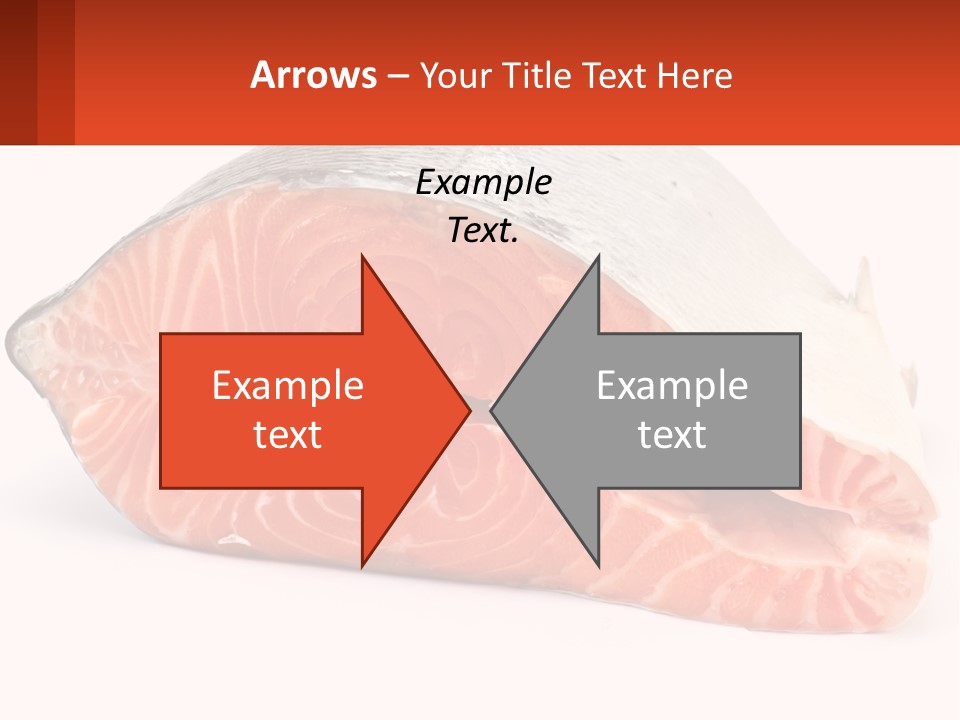 A Piece Of Salmon On A White Background PowerPoint Template