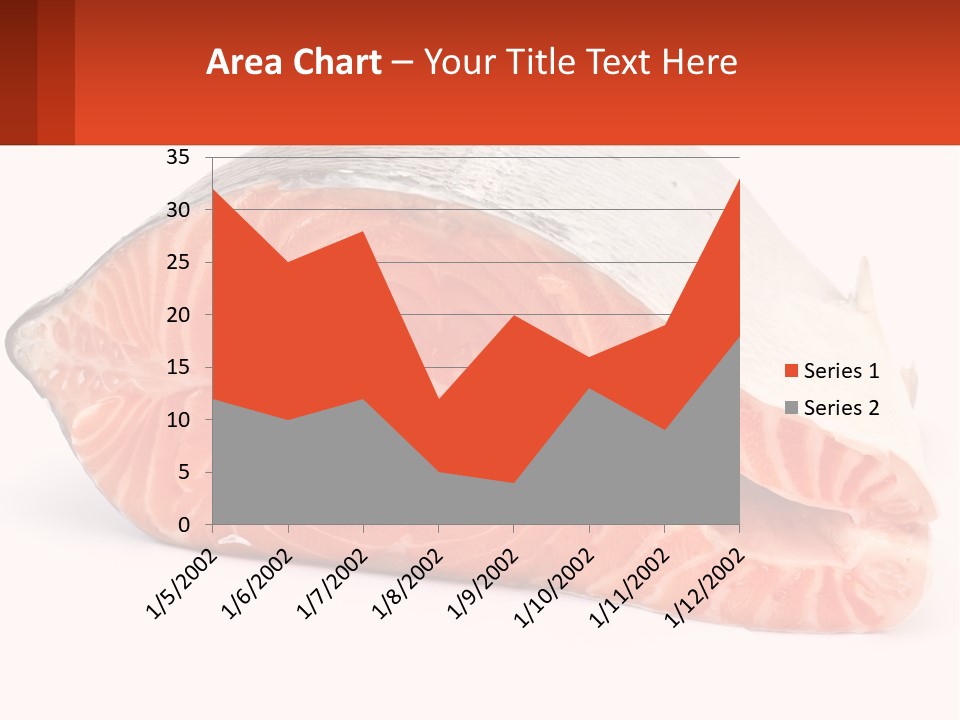 A Piece Of Salmon On A White Background PowerPoint Template