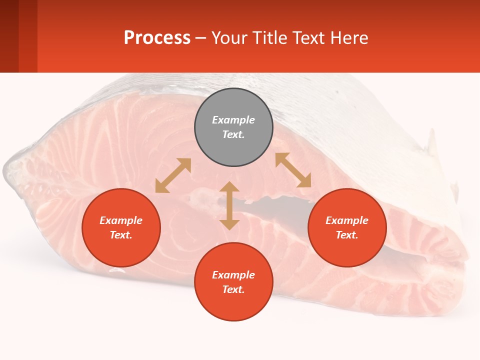 A Piece Of Salmon On A White Background PowerPoint Template