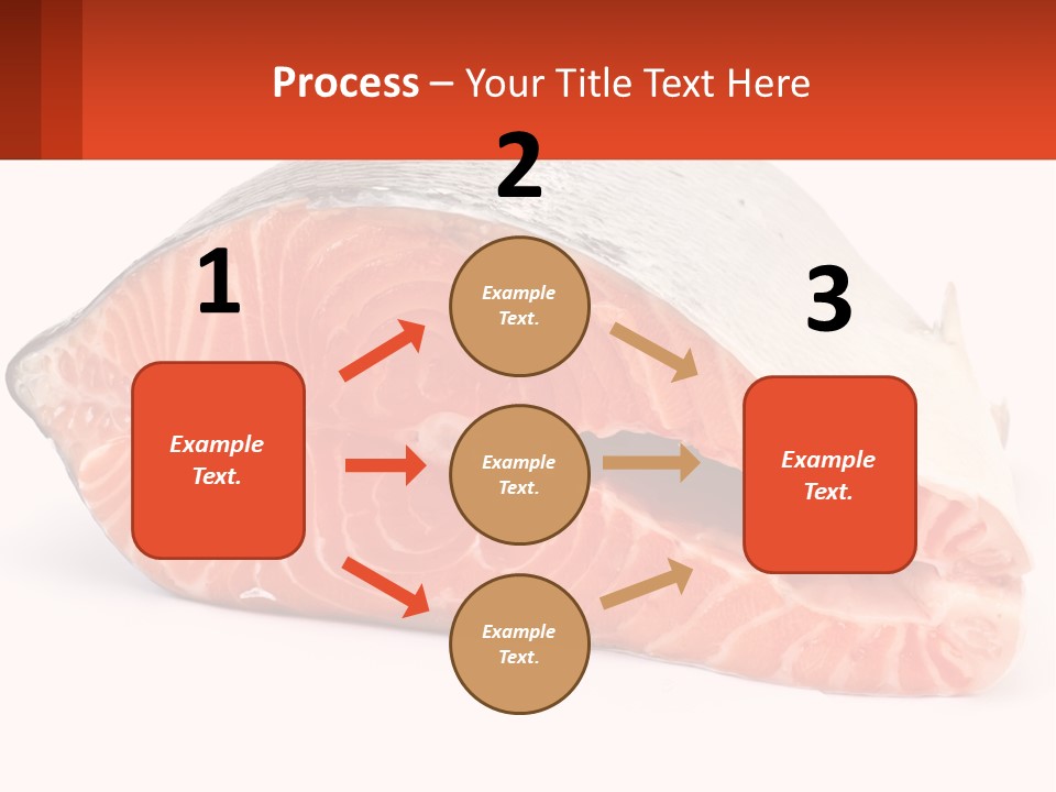 A Piece Of Salmon On A White Background PowerPoint Template