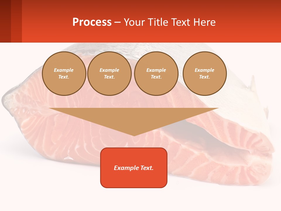 A Piece Of Salmon On A White Background PowerPoint Template