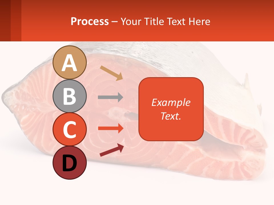 A Piece Of Salmon On A White Background PowerPoint Template