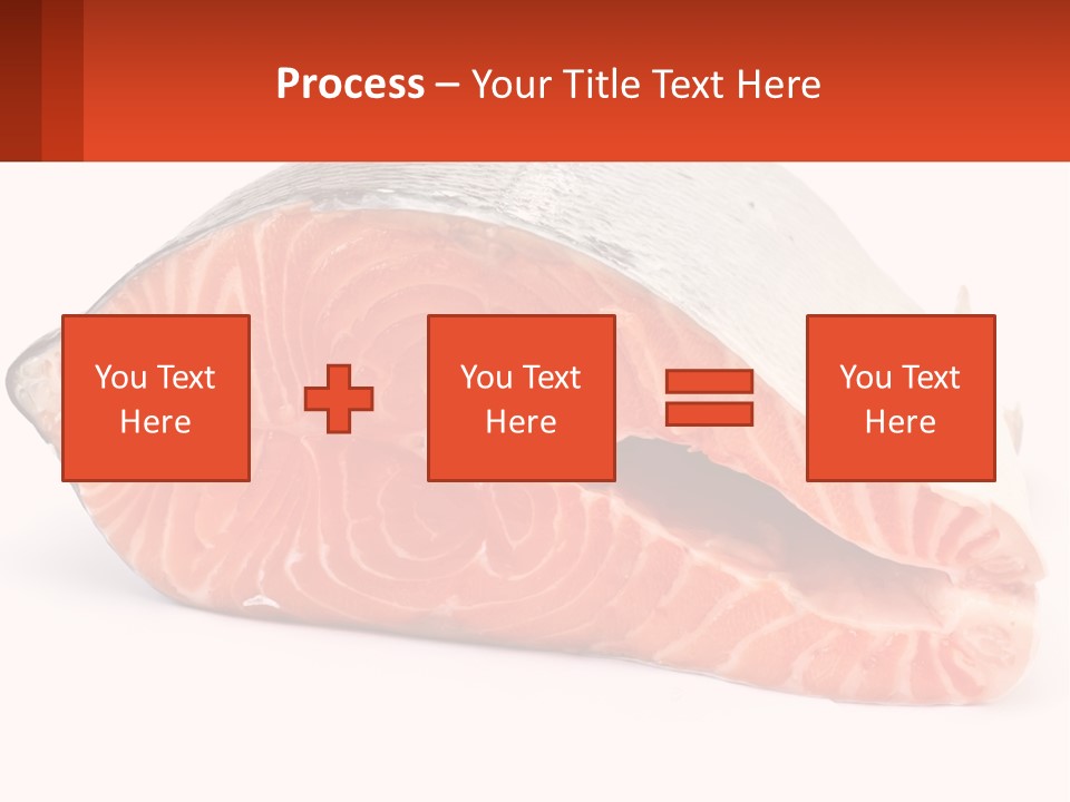 A Piece Of Salmon On A White Background PowerPoint Template