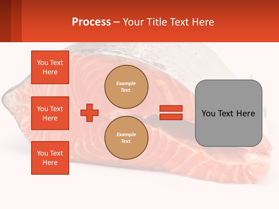 A Piece Of Salmon On A White Background PowerPoint Template