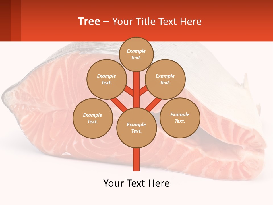 A Piece Of Salmon On A White Background PowerPoint Template