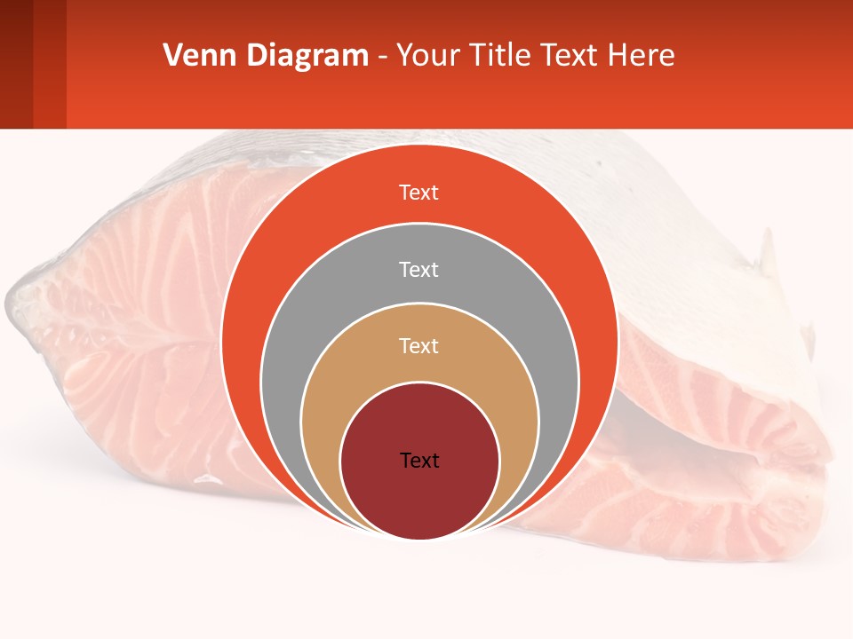 A Piece Of Salmon On A White Background PowerPoint Template