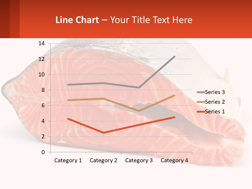 A Piece Of Salmon On A White Background PowerPoint Template