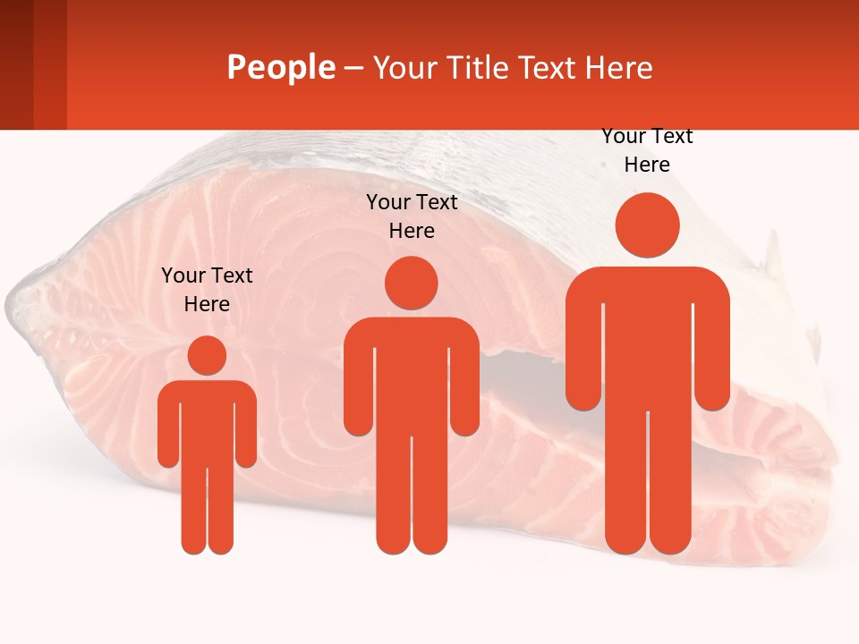 A Piece Of Salmon On A White Background PowerPoint Template