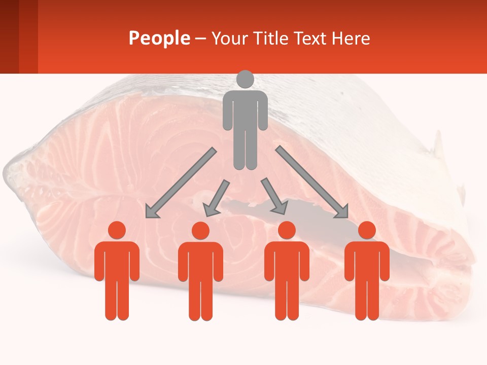 A Piece Of Salmon On A White Background PowerPoint Template