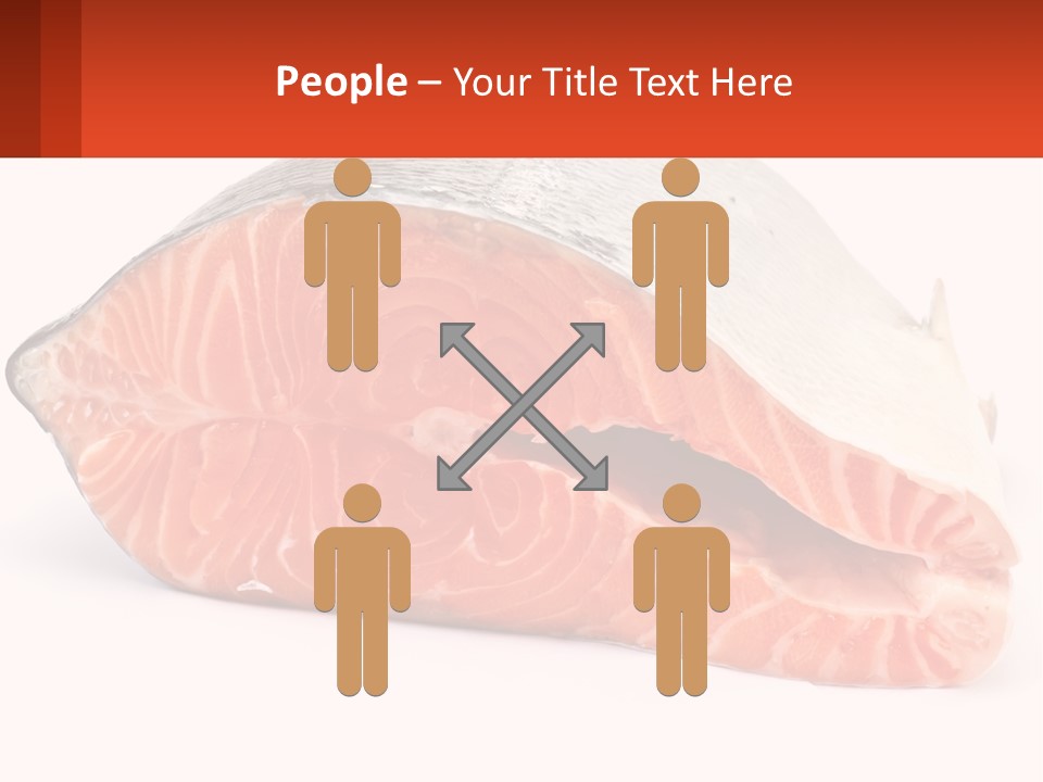 A Piece Of Salmon On A White Background PowerPoint Template