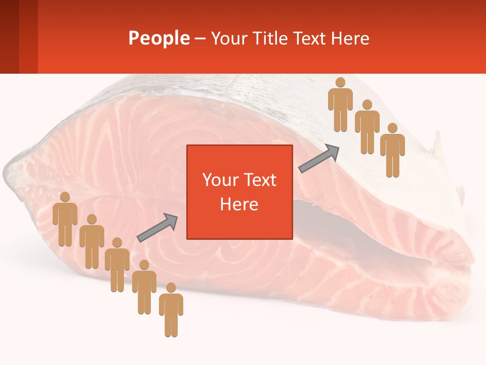 A Piece Of Salmon On A White Background PowerPoint Template