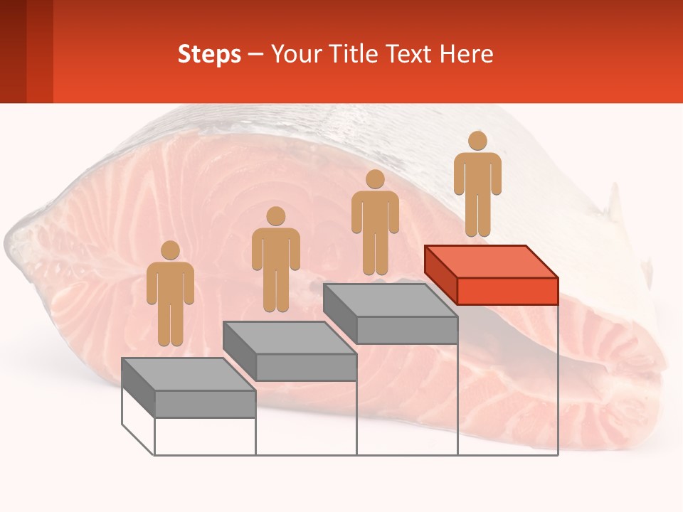 A Piece Of Salmon On A White Background PowerPoint Template