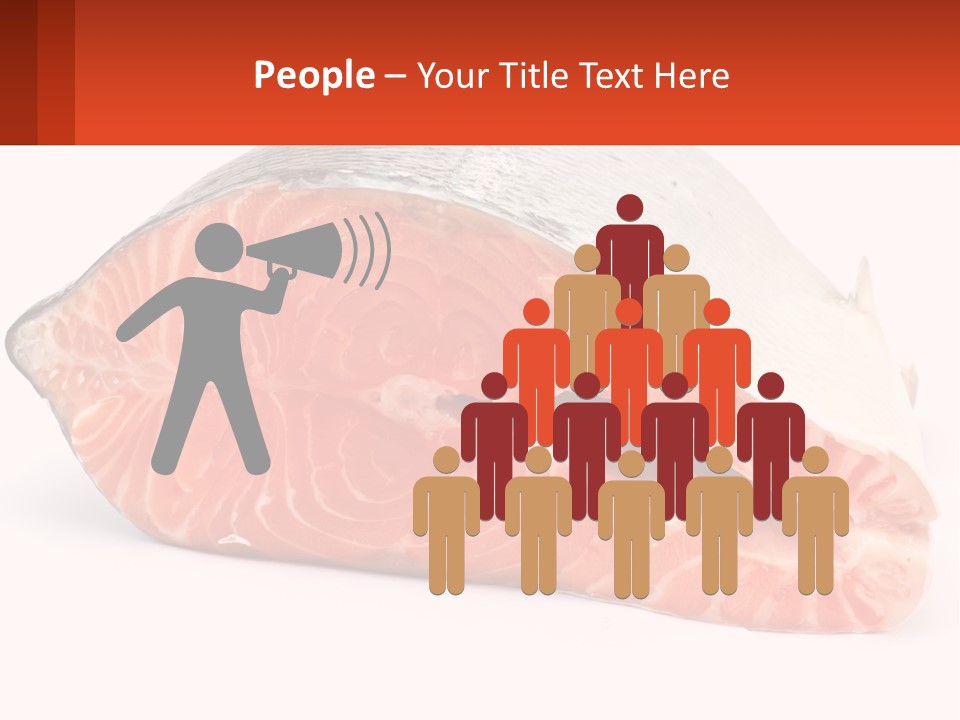 A Piece Of Salmon On A White Background PowerPoint Template