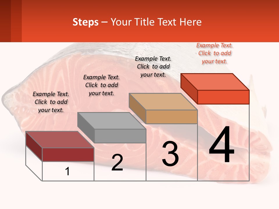 A Piece Of Salmon On A White Background PowerPoint Template