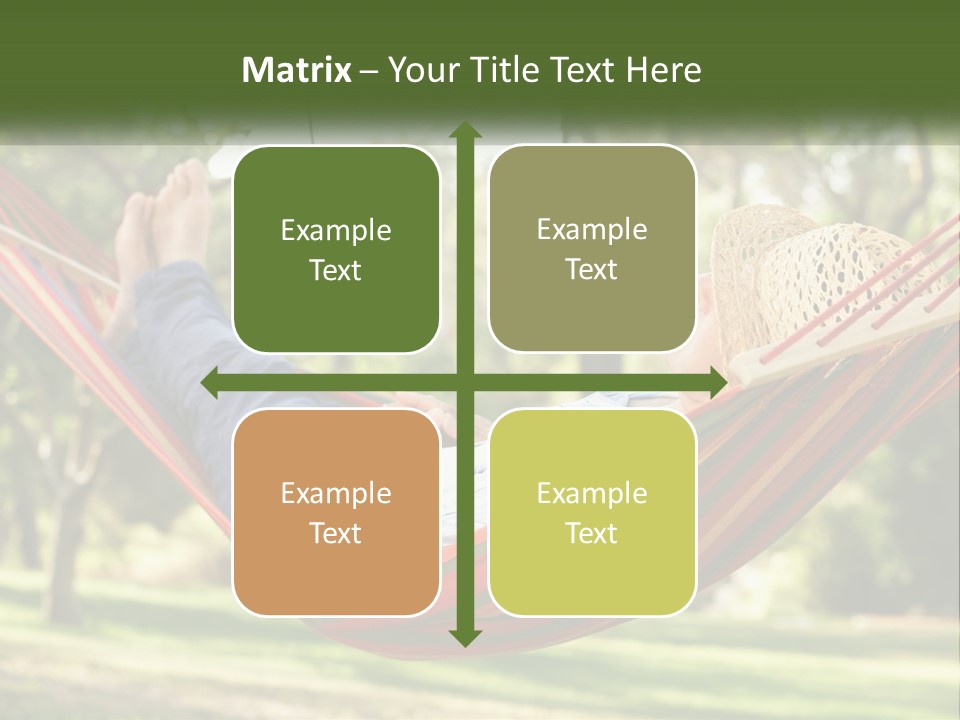 A Man Laying In A Hammock Powerpoint Template PowerPoint Template