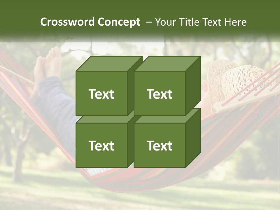A Man Laying In A Hammock Powerpoint Template PowerPoint Template