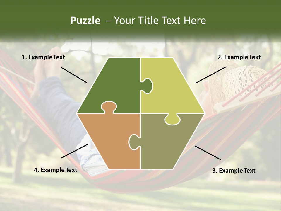 A Man Laying In A Hammock Powerpoint Template PowerPoint Template