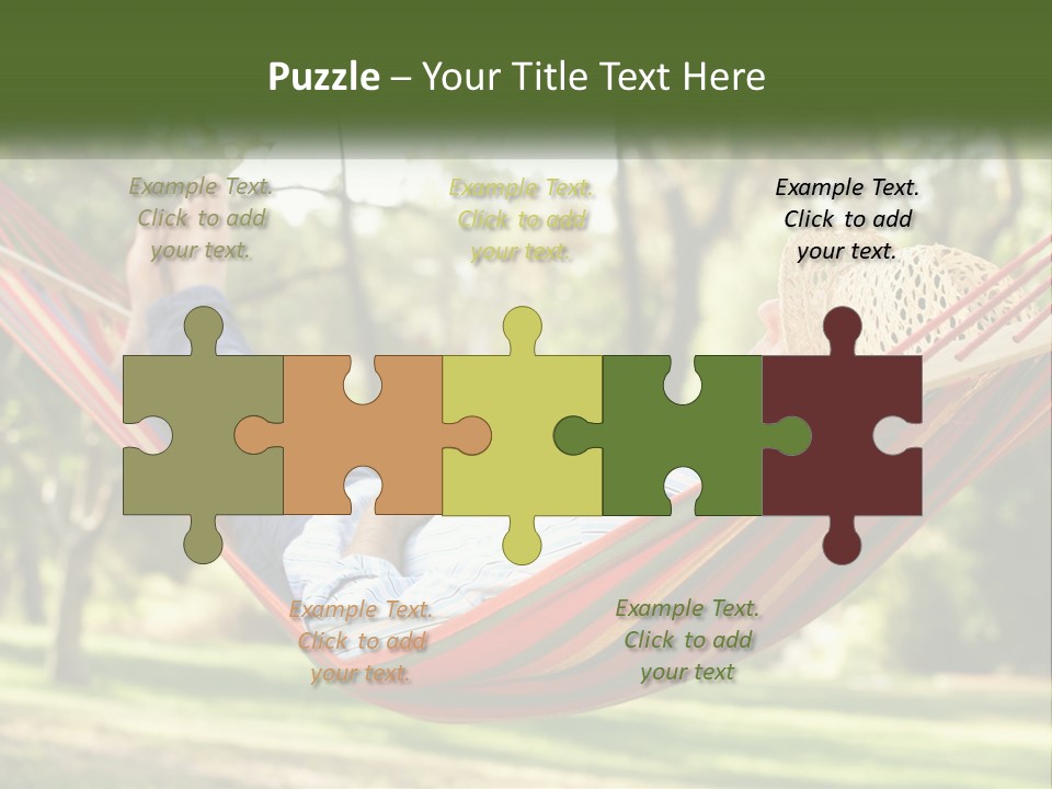 A Man Laying In A Hammock Powerpoint Template PowerPoint Template