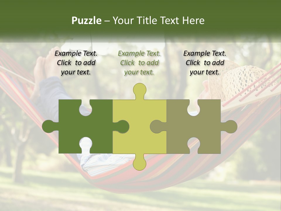 A Man Laying In A Hammock Powerpoint Template PowerPoint Template