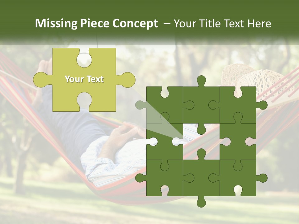 A Man Laying In A Hammock Powerpoint Template PowerPoint Template