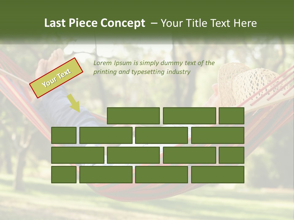 A Man Laying In A Hammock Powerpoint Template PowerPoint Template