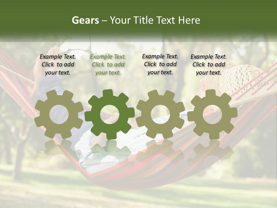 A Man Laying In A Hammock Powerpoint Template PowerPoint Template