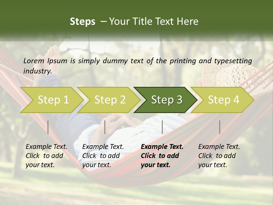 A Man Laying In A Hammock Powerpoint Template PowerPoint Template