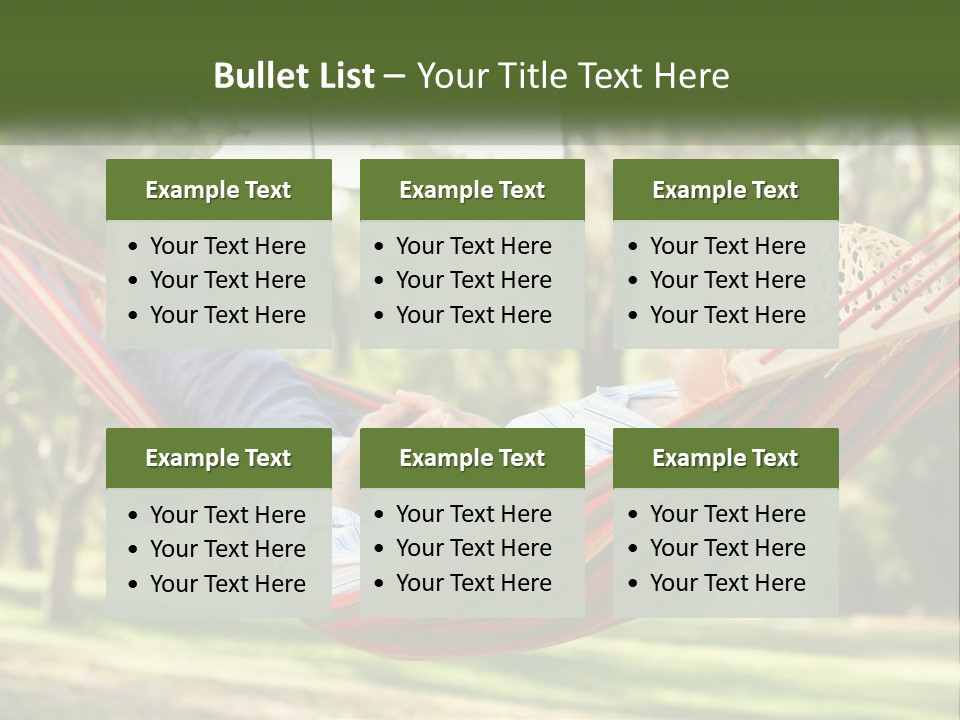 A Man Laying In A Hammock Powerpoint Template PowerPoint Template